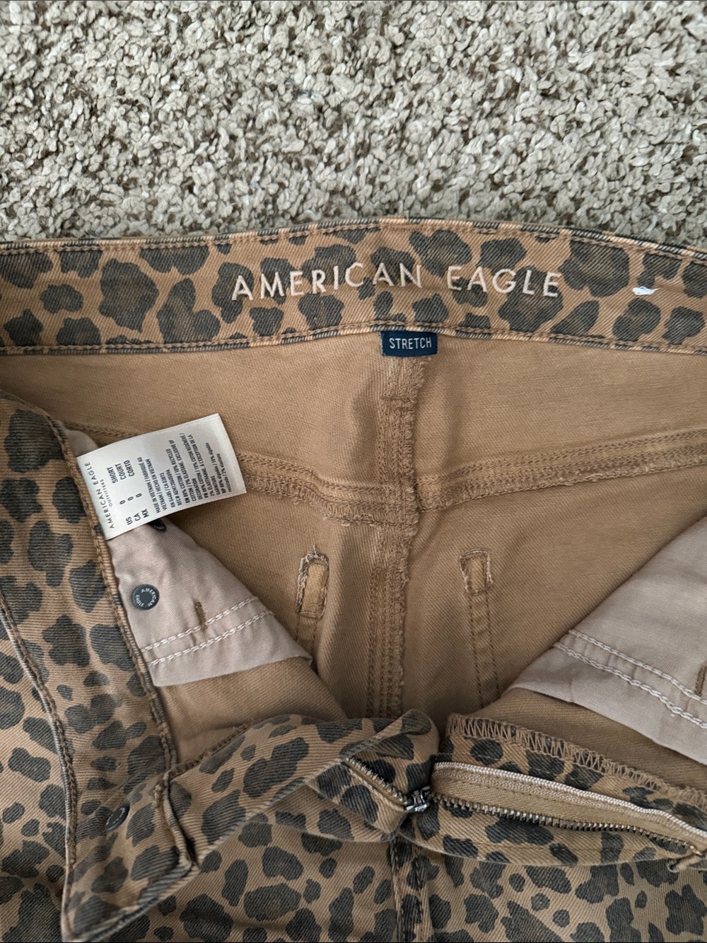American Eagle Outfitters Brown Leopard Print Pants